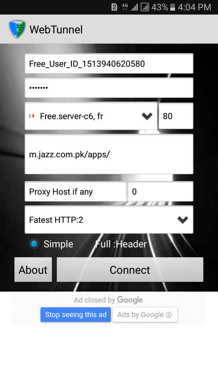 Jazz Free Internet Trick 2018 Proxy with WebTunnel